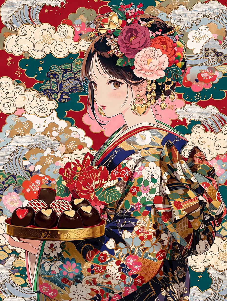 Vivid Japanese-Style Valentine